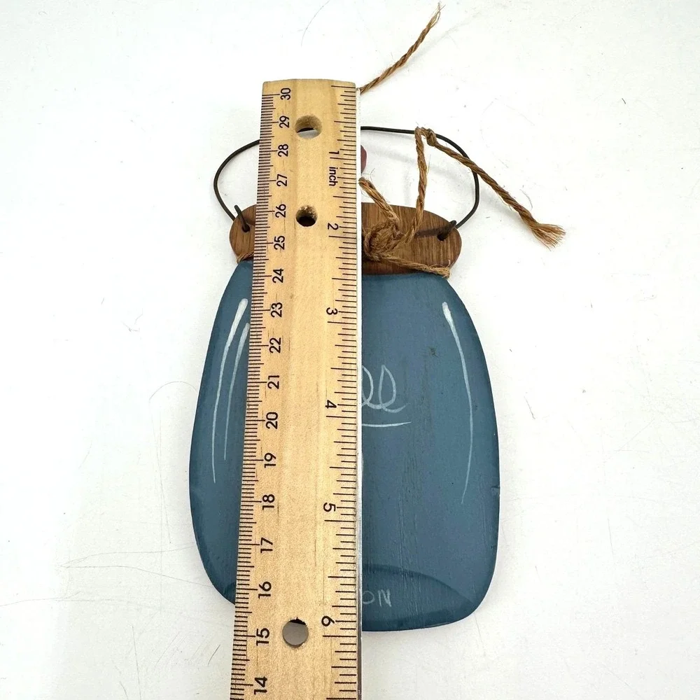Hand Painted Wooden Mason Jar Wall‎ Hanging Blue Rustic Farmhouse Decor Heart